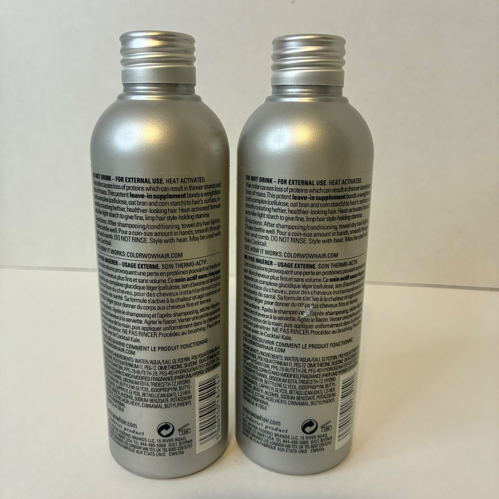 Wow Color Carb Cocktail Bionic Tonic Thickener Fine Hair 6.7oz 200ml New 2pk - Picture 4 of 14